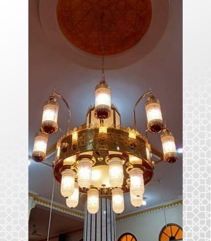 Copper chandelier