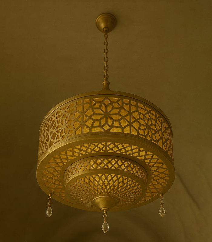 Copper chandelier